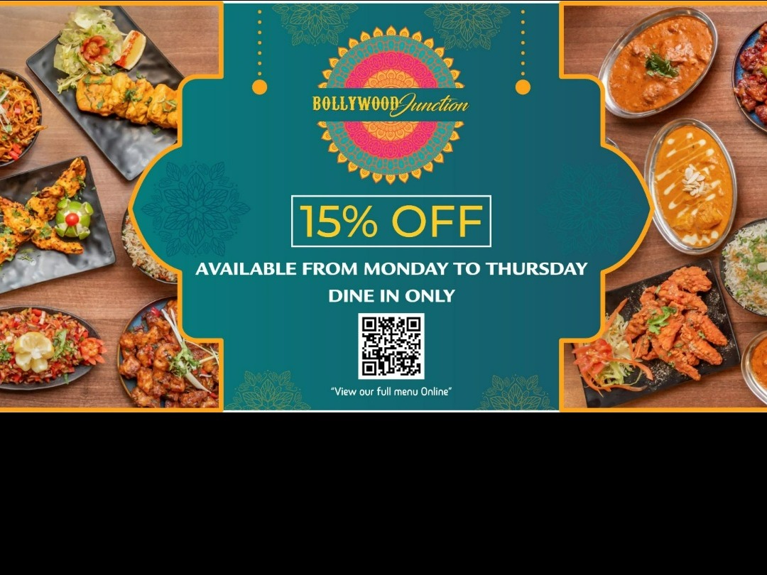 15% Off from Mon-Thu for Dine In