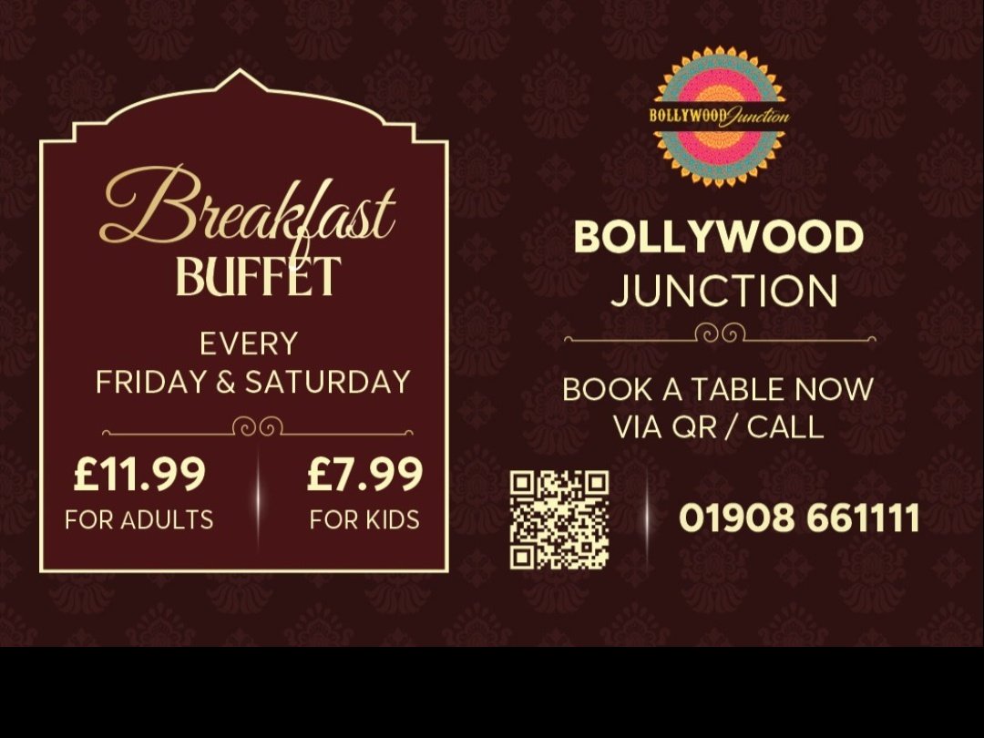 Best Indian Breakfast Buffet in Milton Keynes – Only at Bollywood Junction